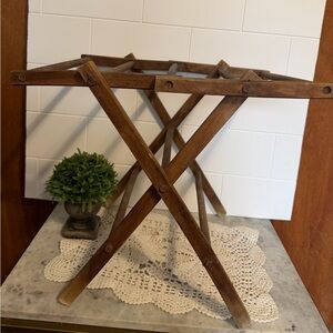 Vintage Wooden towel rack / noodle stand Folding Stand